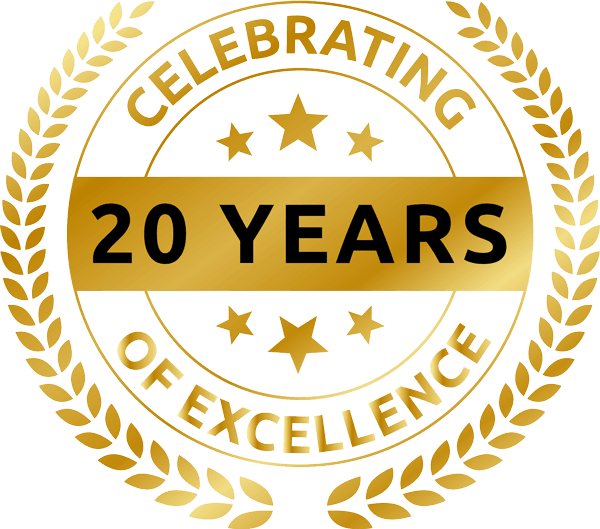 20 Years excellence Badge