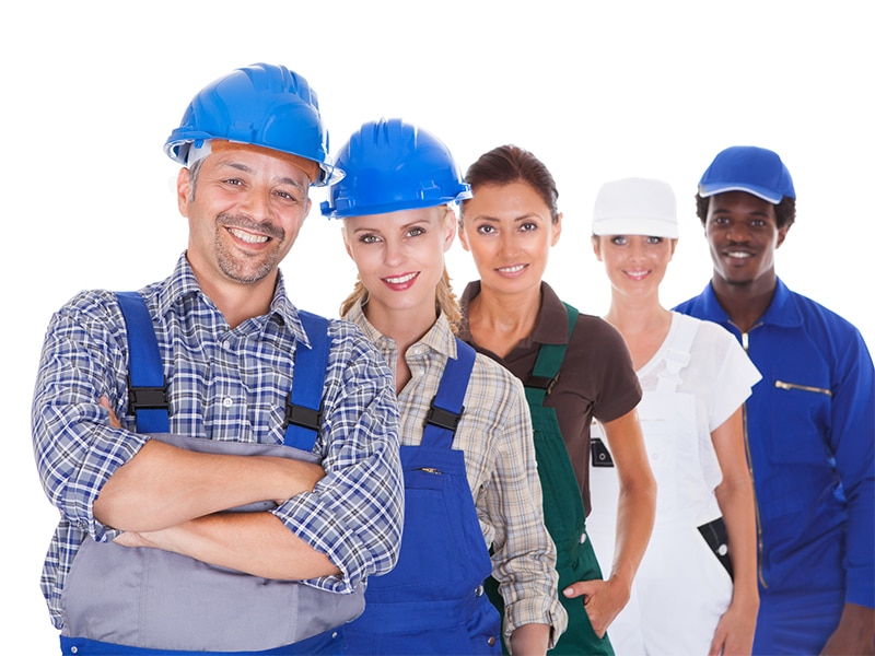 People representing diverse professions